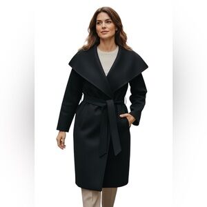 Elegant Black Wrap Coat